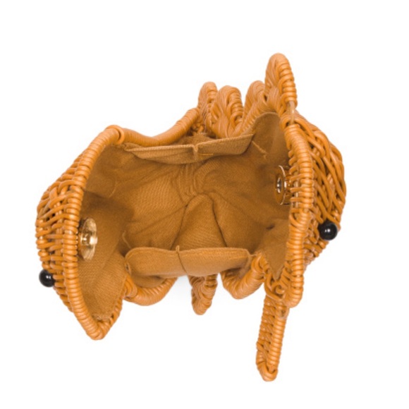 Tommy Bahama Seahorse Woven Wicker Bag with Gold Crossbody Chain NWT - Picture 3 of 3